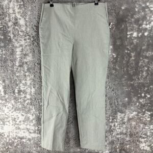 NEW Carolina Belle Montreal Sz 6 Flat Front Straight Leg Pants Green Pull On NWT